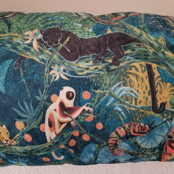 Target Velvet Jungle Theme Body  Pillow 36" Giraffe Cougar Leopard Monkey Sloth - Picture 5 of 16